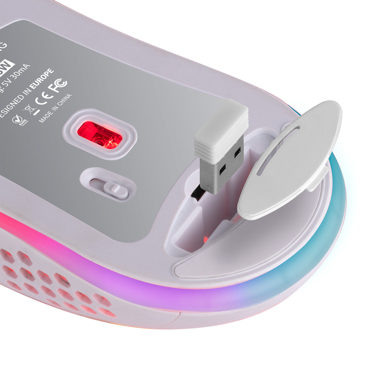 RATON MARS GAMING WIRELESS RGB MMW3 BLANCO