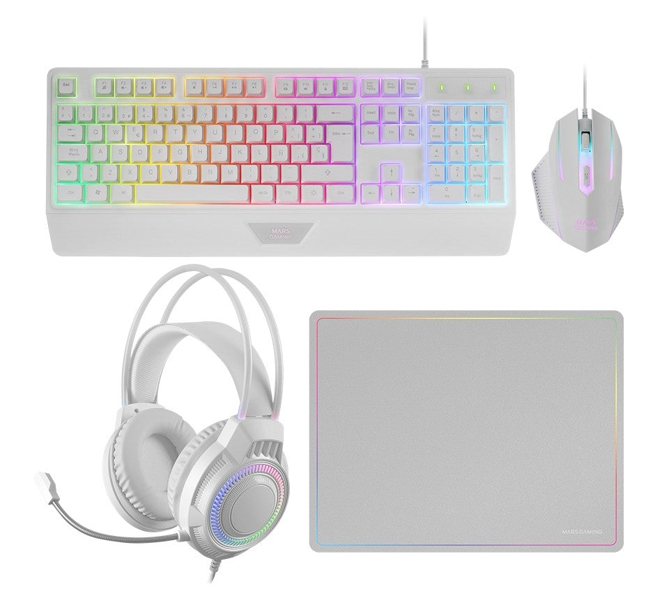 TECLADO RATON AURICULAR ALFOMBRILLA MARS GAMING B