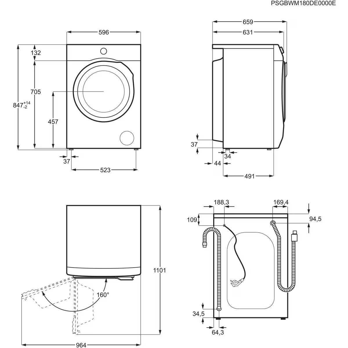 Lavadora AEG LFR6194O4Q 9 kg 1400 rpm AutoDose - imagen de producto 2