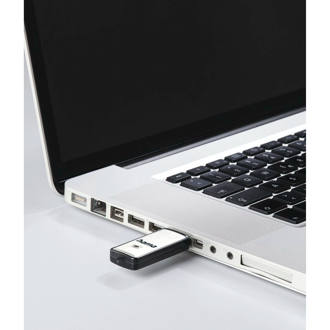 MEMORIA USB FANCY 128GB USB 2.0 NEGRA PLATA