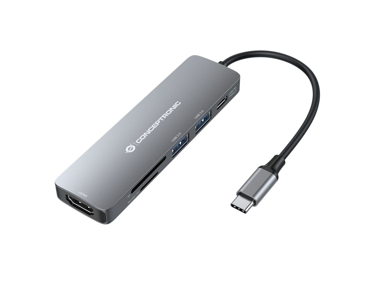 DOCKING CONCEPTRONIC HUB 6 IN 1 ALUMINIUM USB 100W