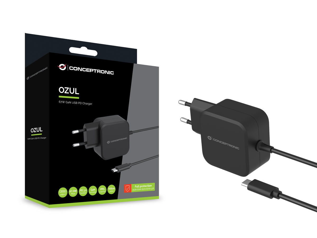 CARGADOR PARED CONCEPTRONIC USB C 67W