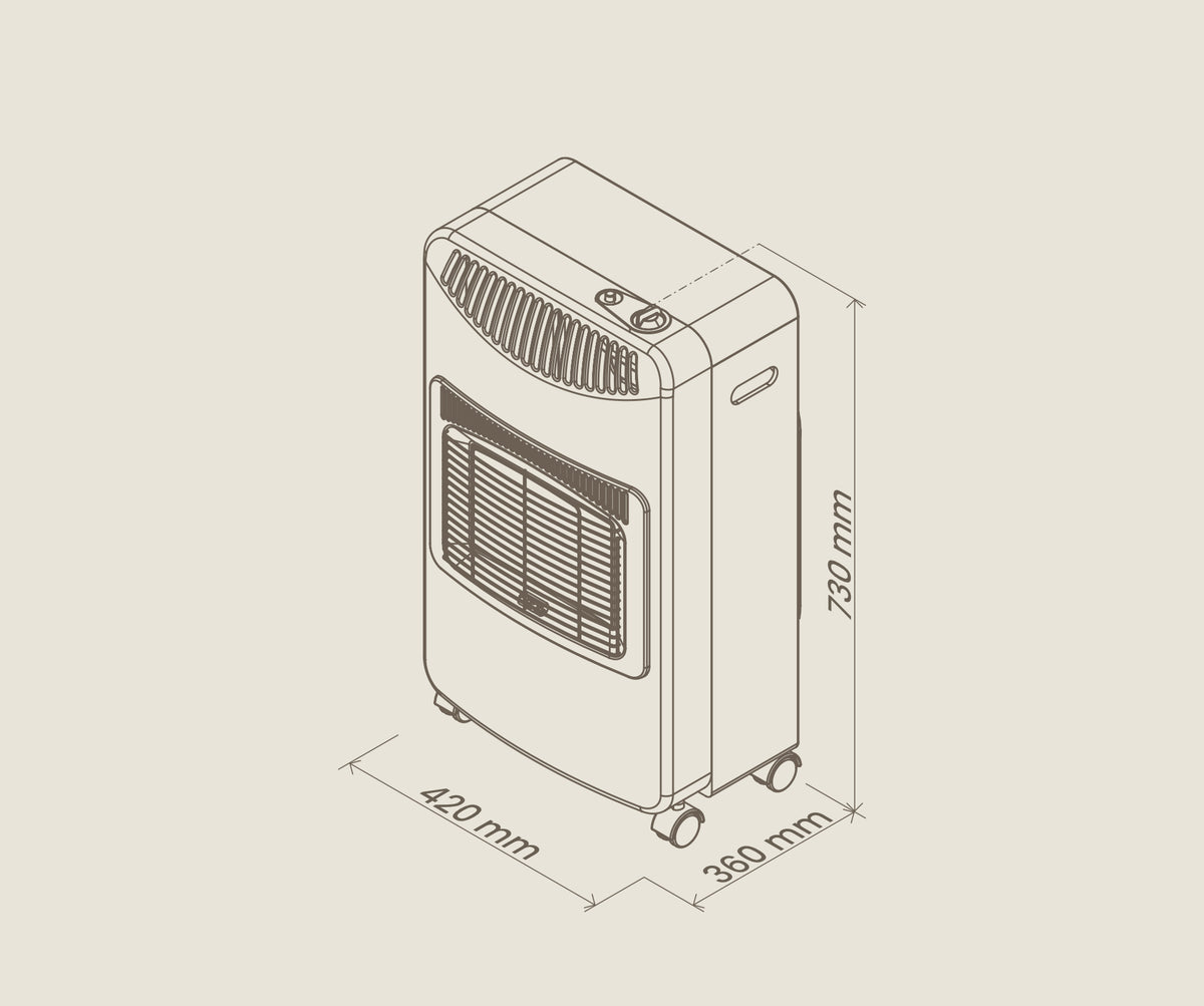 ESTUFA GAS ARTICA AEI4200NPL INFRAR 4200W PLEGABL