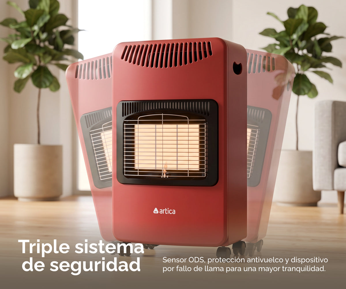 ESTUFA GAS ARTICA AEI4200BR INFRAR 4200W BURDEOS