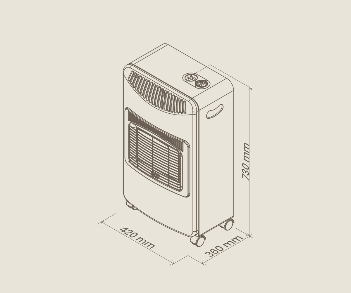 ESTUFA GAS ARTICA AEI4200BR INFRAR 4200W BURDEOS