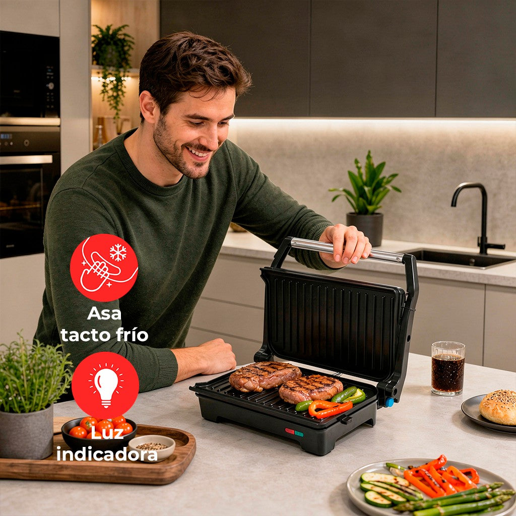 GRILL FAGOR  EASYGRILL XL 1200W 26X16,5CM 180º