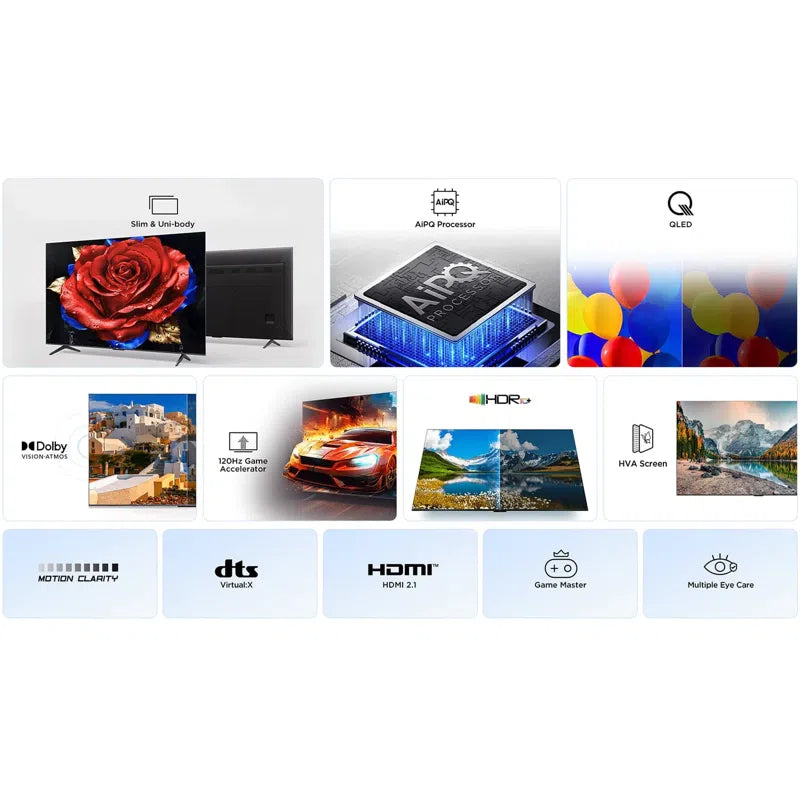 TV TCL 50" 50T69C UHD QLED GOOGLETV DOLBY ATMOS