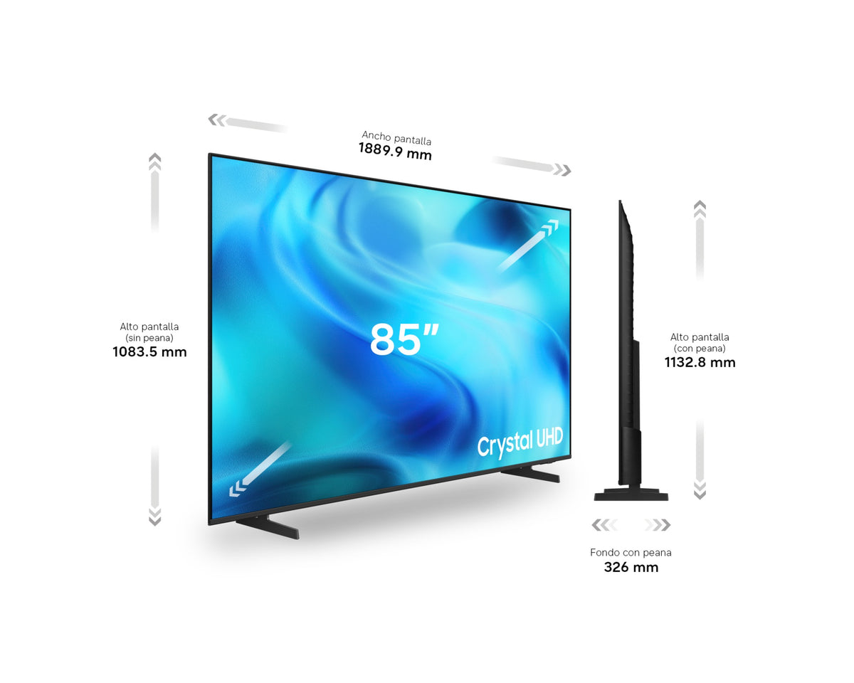 TV SAMSUNG 85" TU85U8075H CRYSTAL UHD SMART TV BT