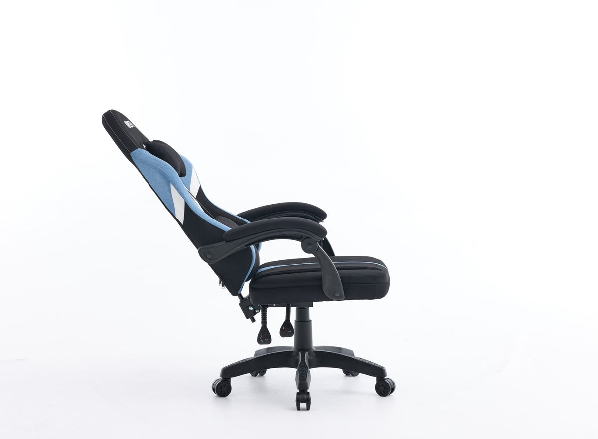 SILLA GAMING NASA SATURN PRO NEGRO AZUL CLARO
