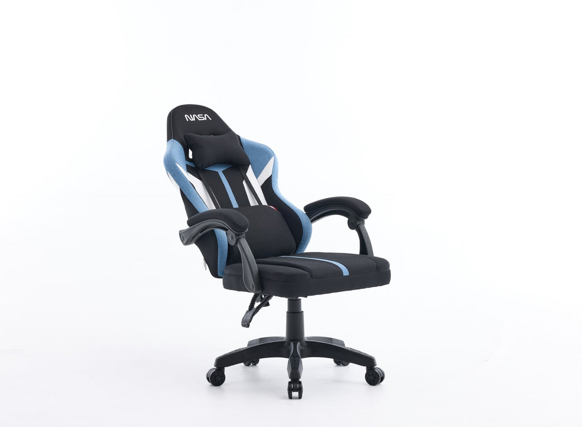 SILLA GAMING NASA SATURN PRO NEGRO AZUL CLARO