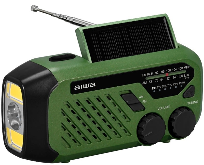 RADIO EMERGENCIA AIWA R99EM CARGA SOLAR, USB