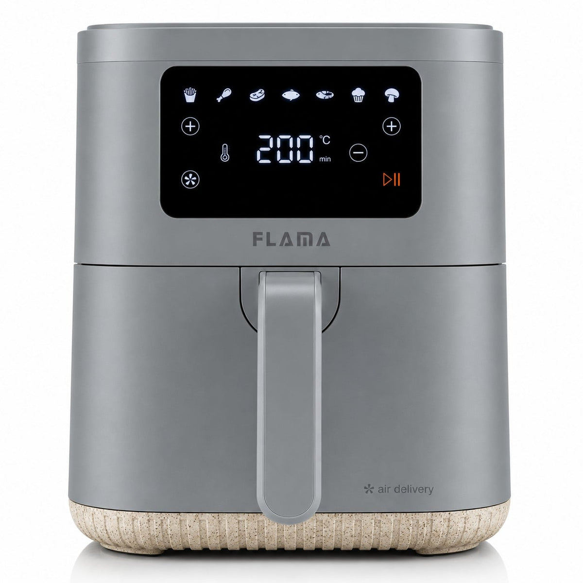 FREIDORA AIRE FLAMA 652FL 6L DIG.SLIM PEARL GRIS