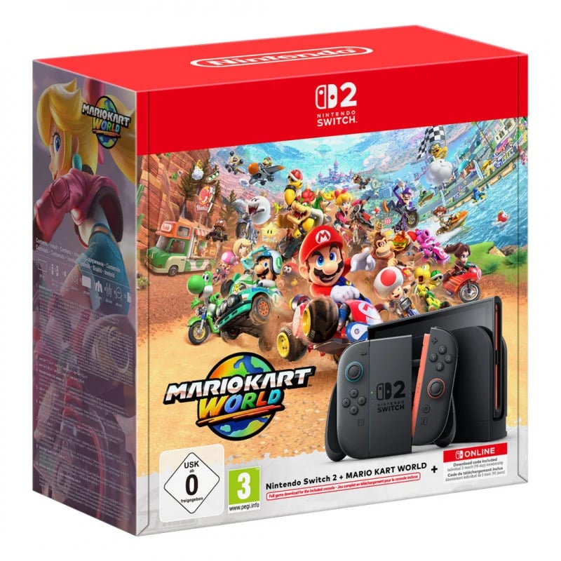 CONSOLA NINTENDO SWITCH 2 MARIO KART WORLD+ 3M NSO