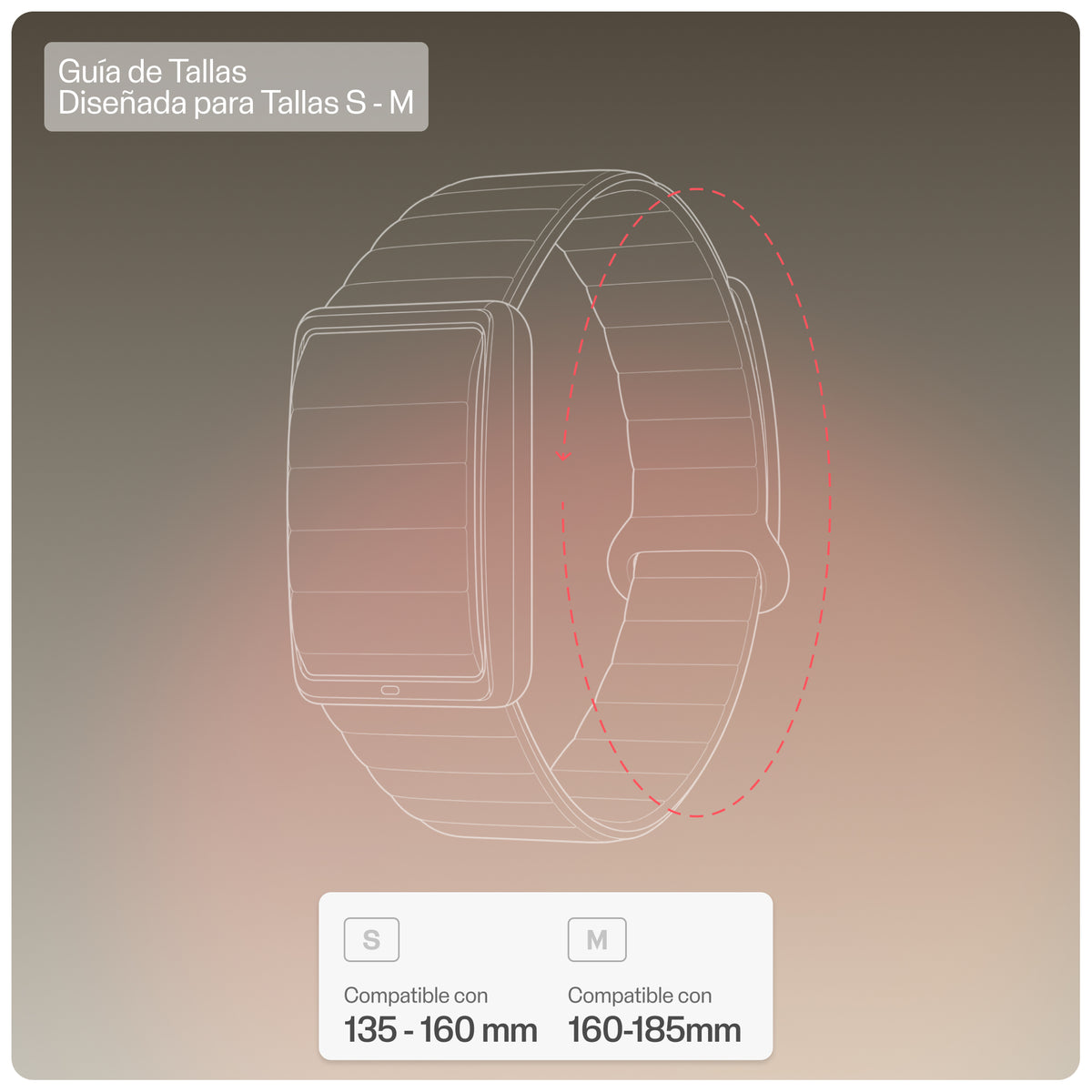 SMART BAND POLAR LOOP GEN2 BLK/CHE SIL S-M