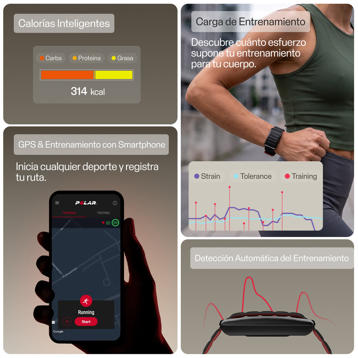 SMART BAND POLAR LOOP GEN2 BLK/CHE SIL S-M