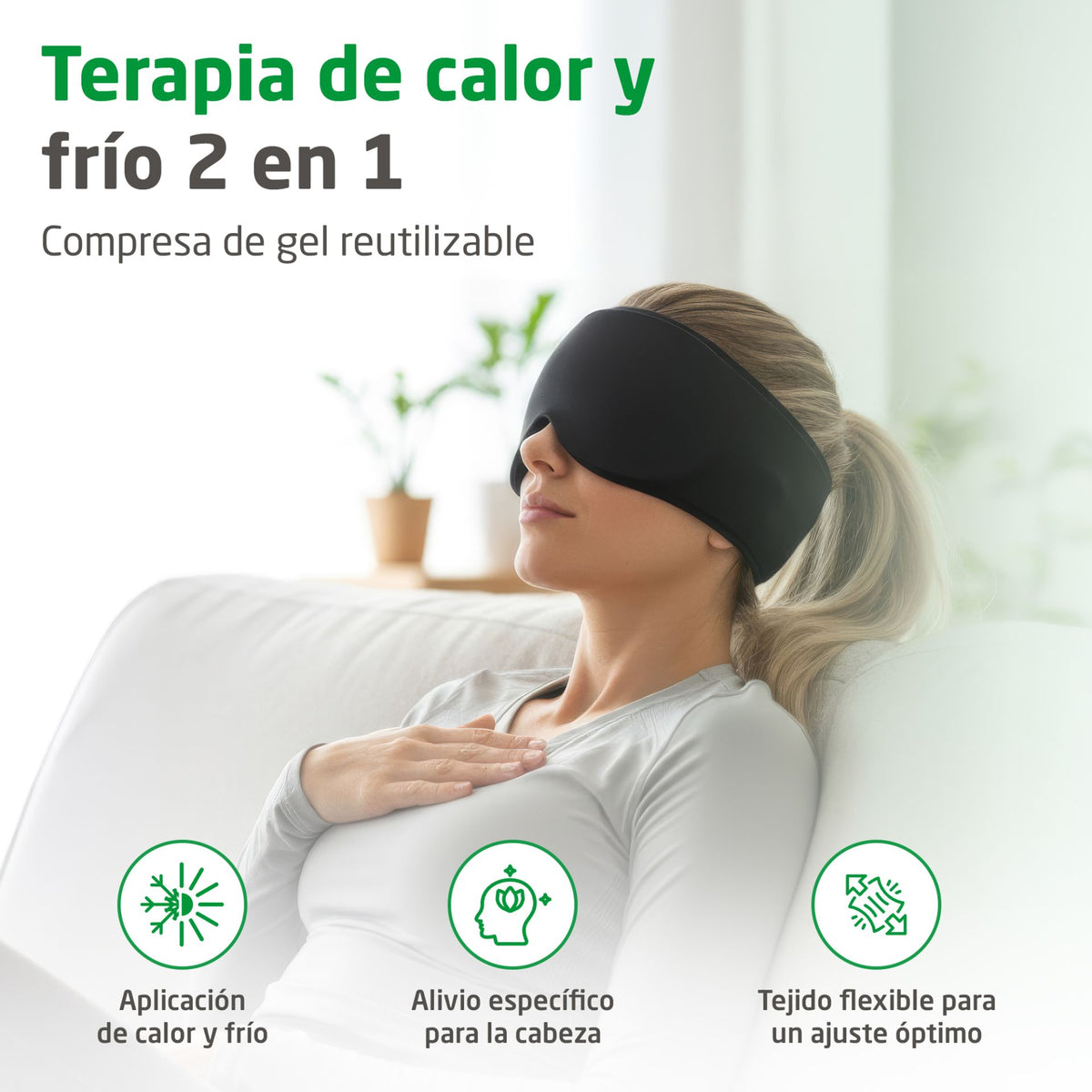 ALMOHADILLA MEDISANA GP100 CABEZA FRIO/CALOR MIGRA