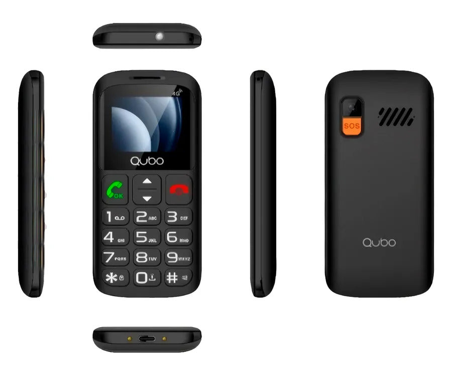 SENIORPHONE QUBO P-186BKC 4G 1,7"