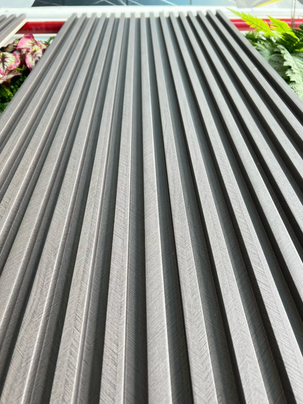 Listón decorativo PVC Gris Espiga Regular 290 x 16 cm