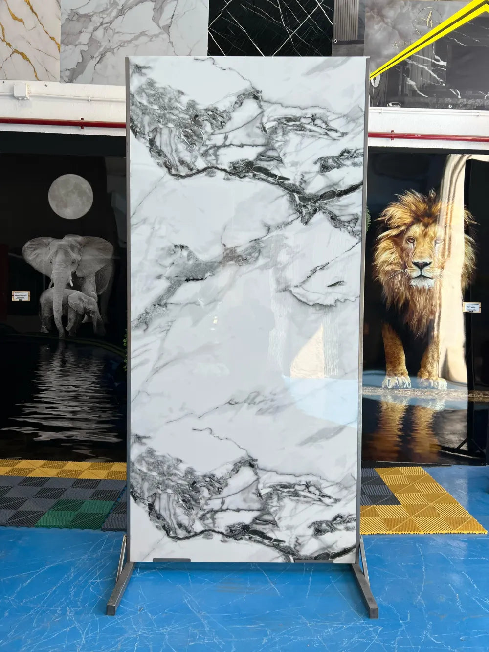 Placa decorativa polvo de piedra Mármol Volcán 260 x 122 cm