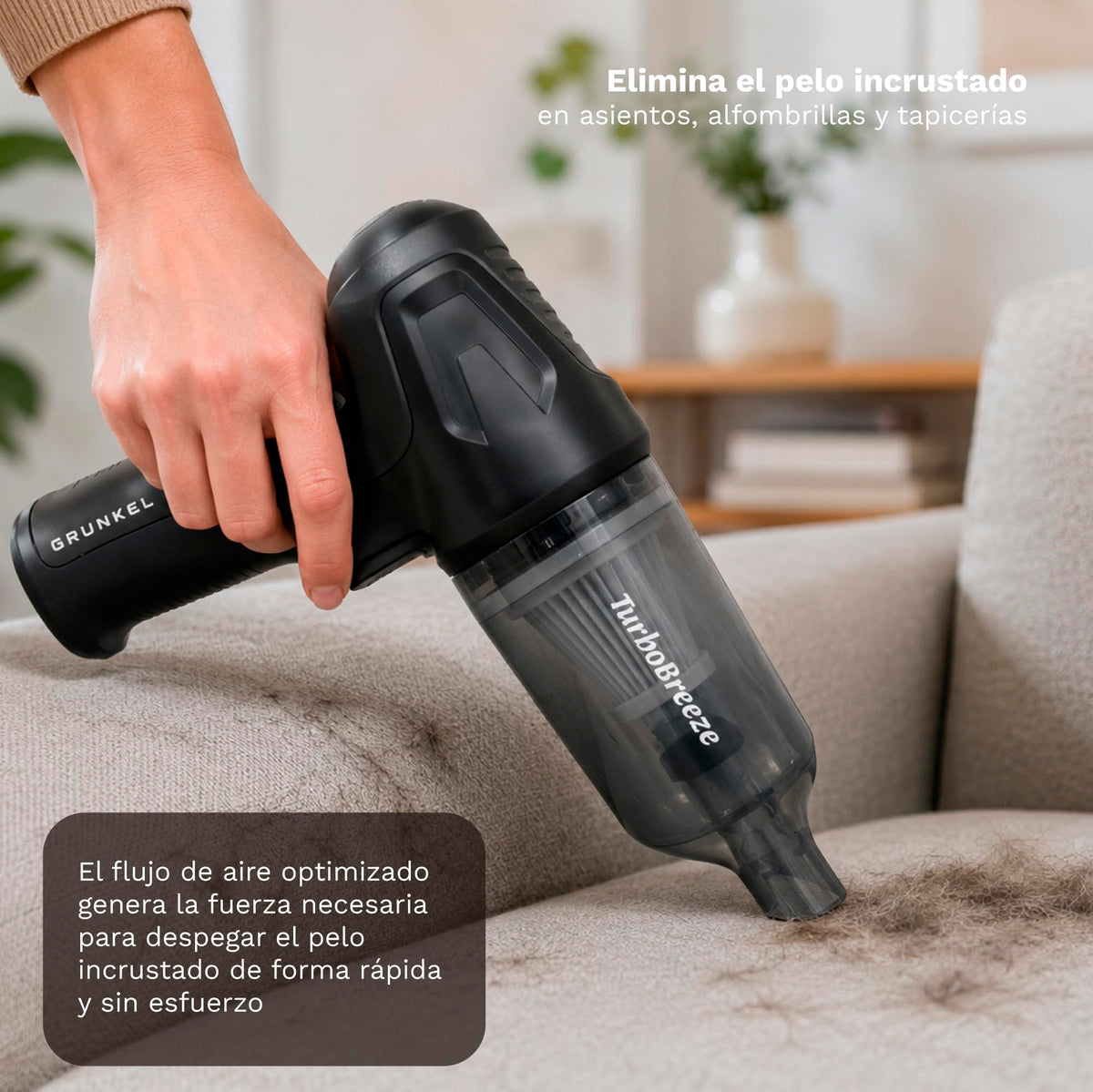 Aspirador de mano para coche Grunkel CARFORCE2