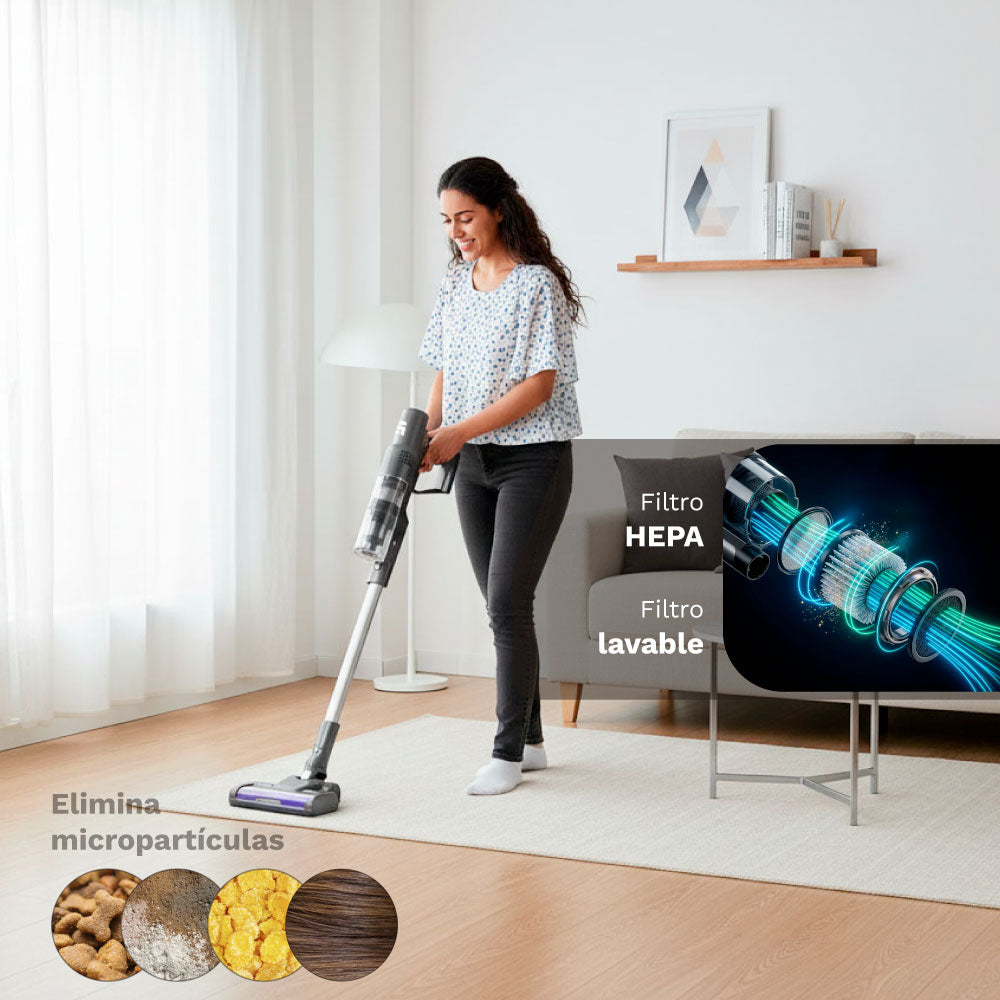 Aspirador escoba sin cables 22 kPa Grunkel ASM-ULTRASLIM22