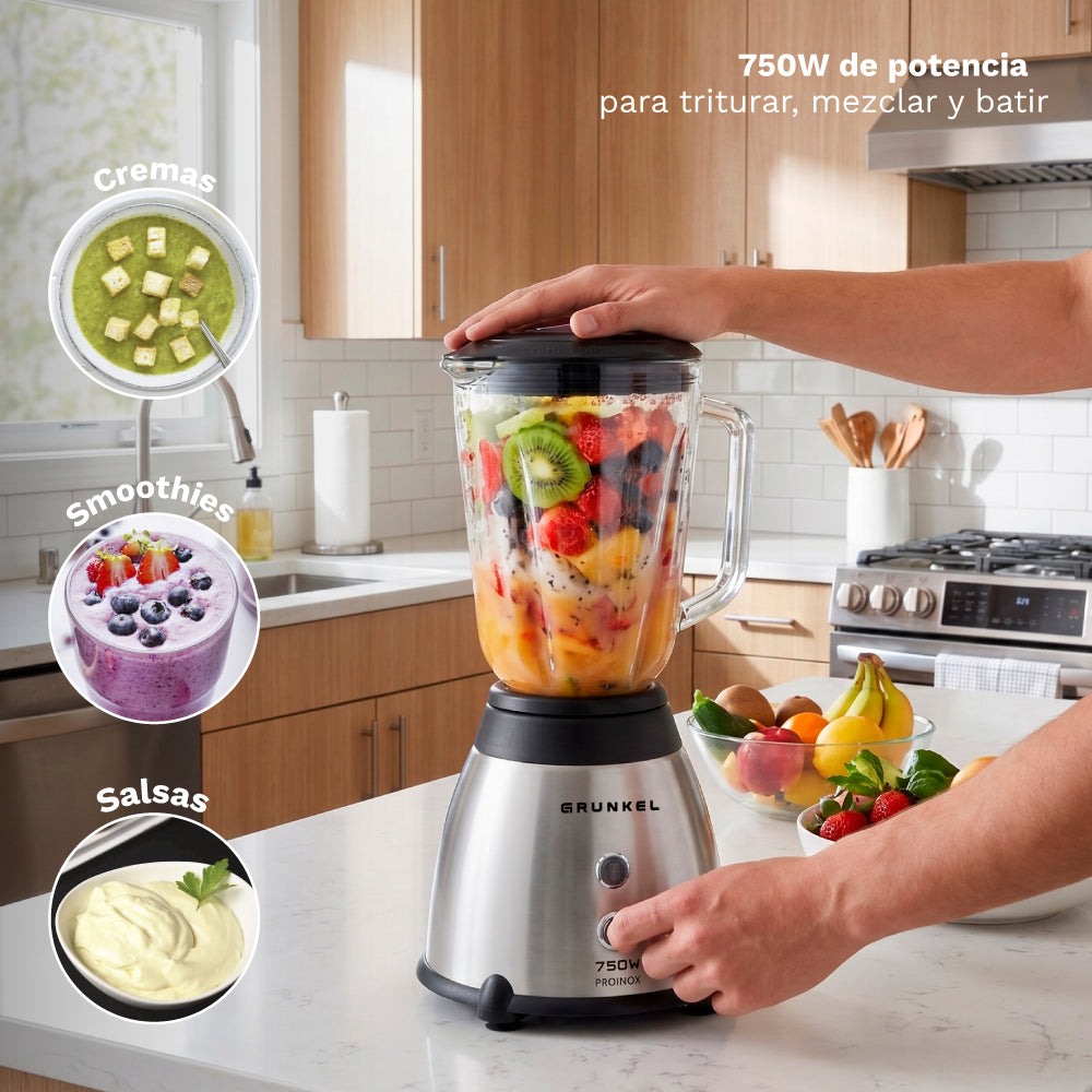 Batidora de vaso Grunkel BAT-750PROINOX