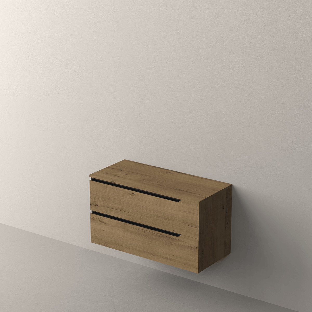 Mueble de baño suspendido Duo acabado Madera laminada Sand - NOFER