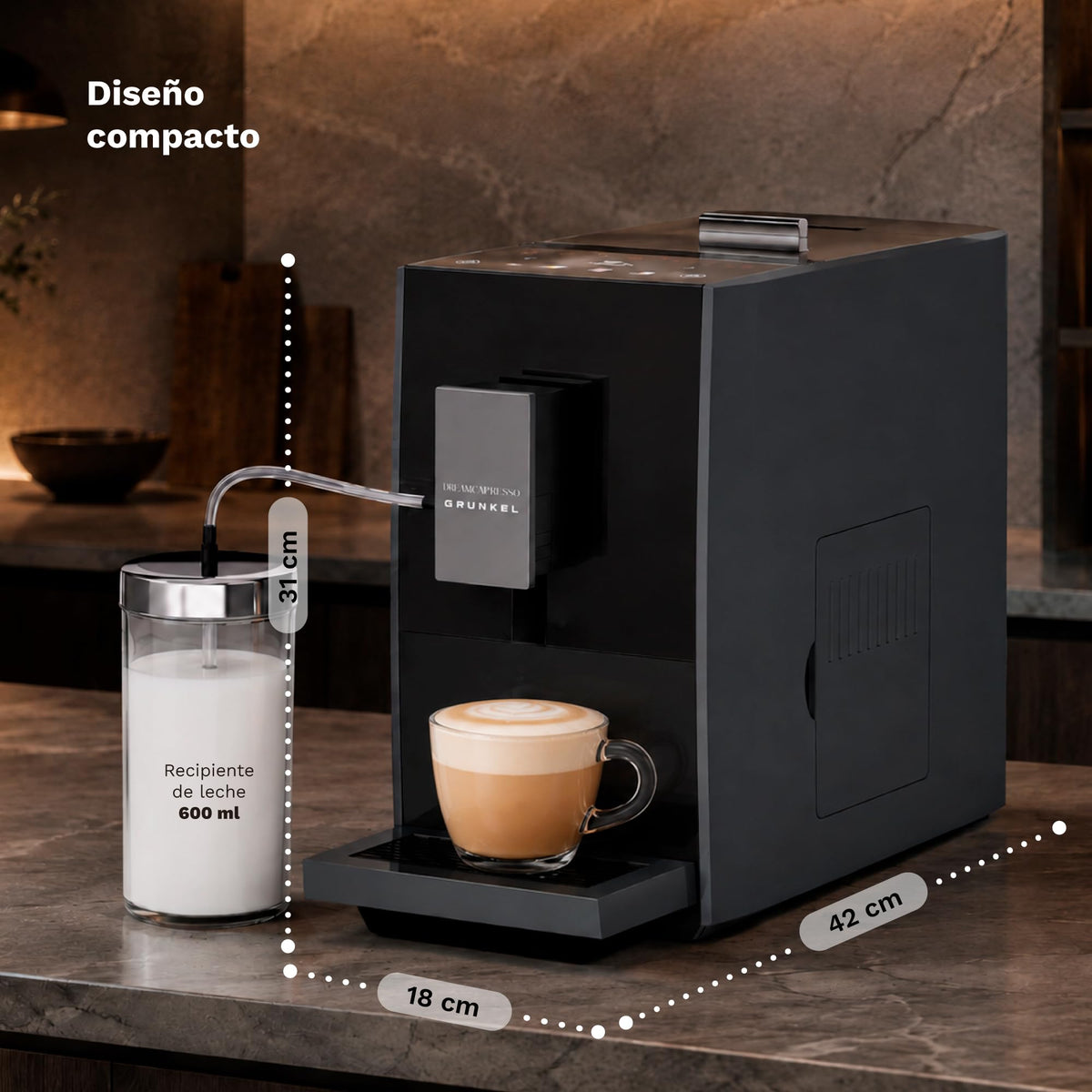 Cafetera superautomática Grunkel DREAMCAFPRESSO