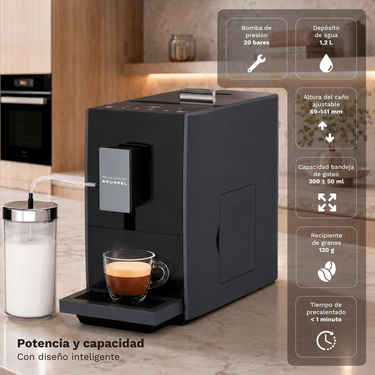 Cafetera superautomática Grunkel DREAMCAFPRESSO