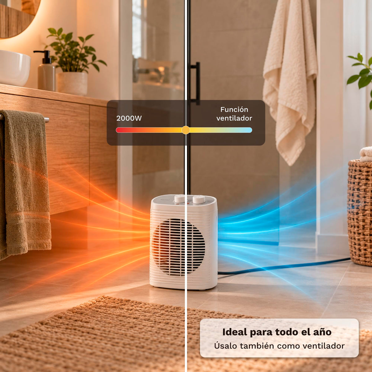 Calefactor termoventilador 2000 W Grunkel CF-2000LINE