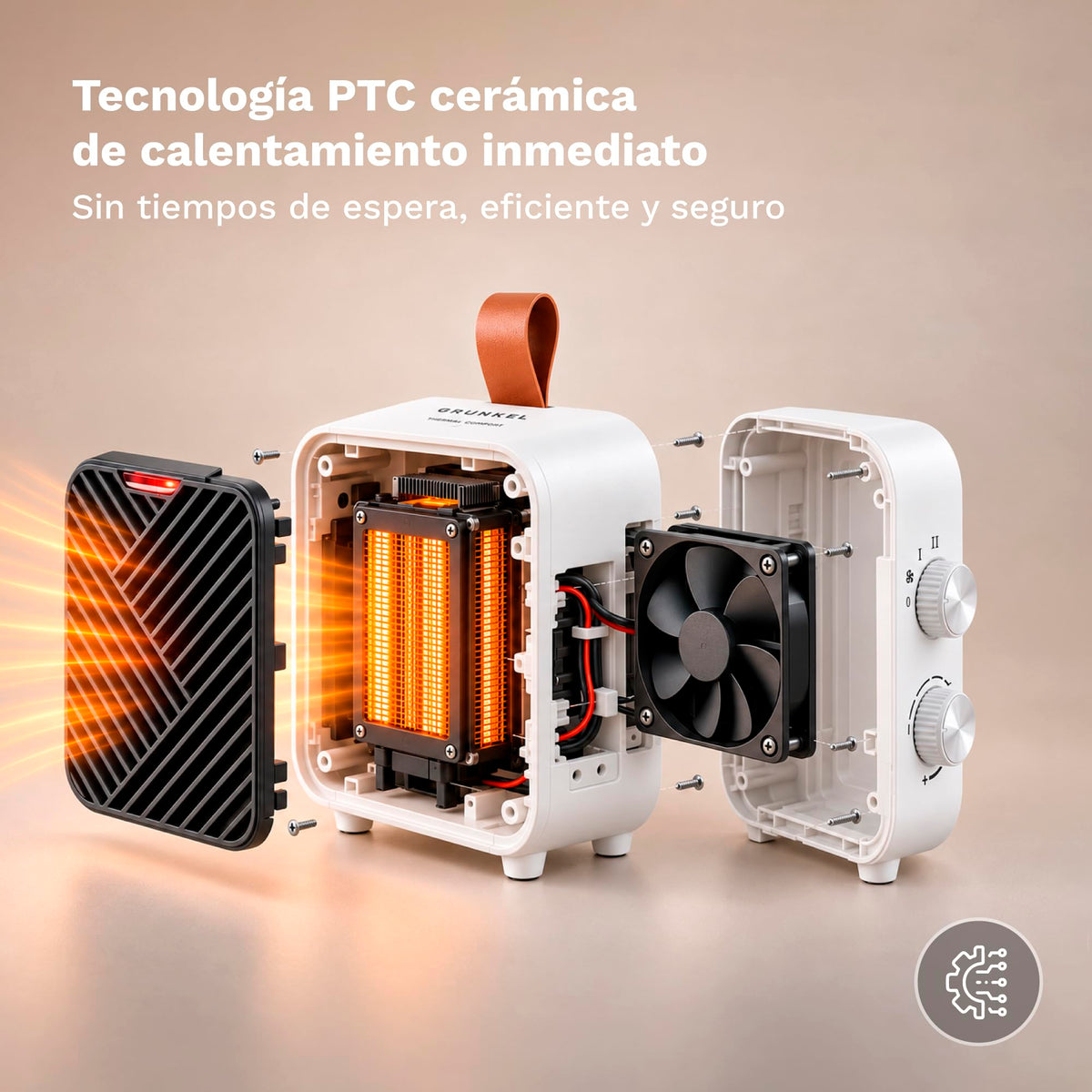 Calefactor cerámico 1500 W Grunkel CF-1500CM