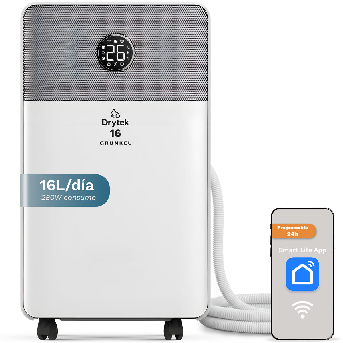 Deshumidificador 16 L/día Grunkel DH-16DT