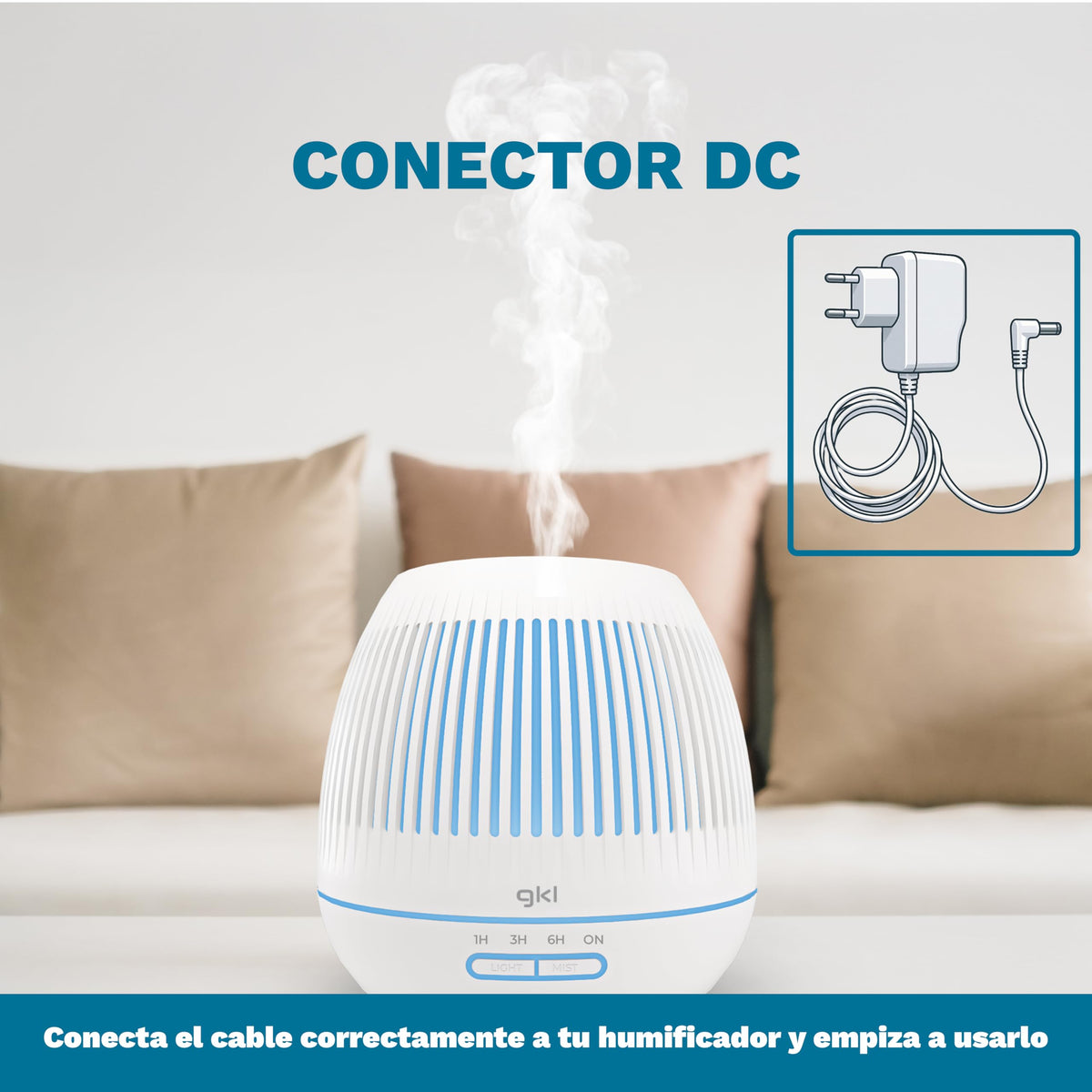 Humidificador difusor de aromas 400 ml Grunkel ESN-400B blanco