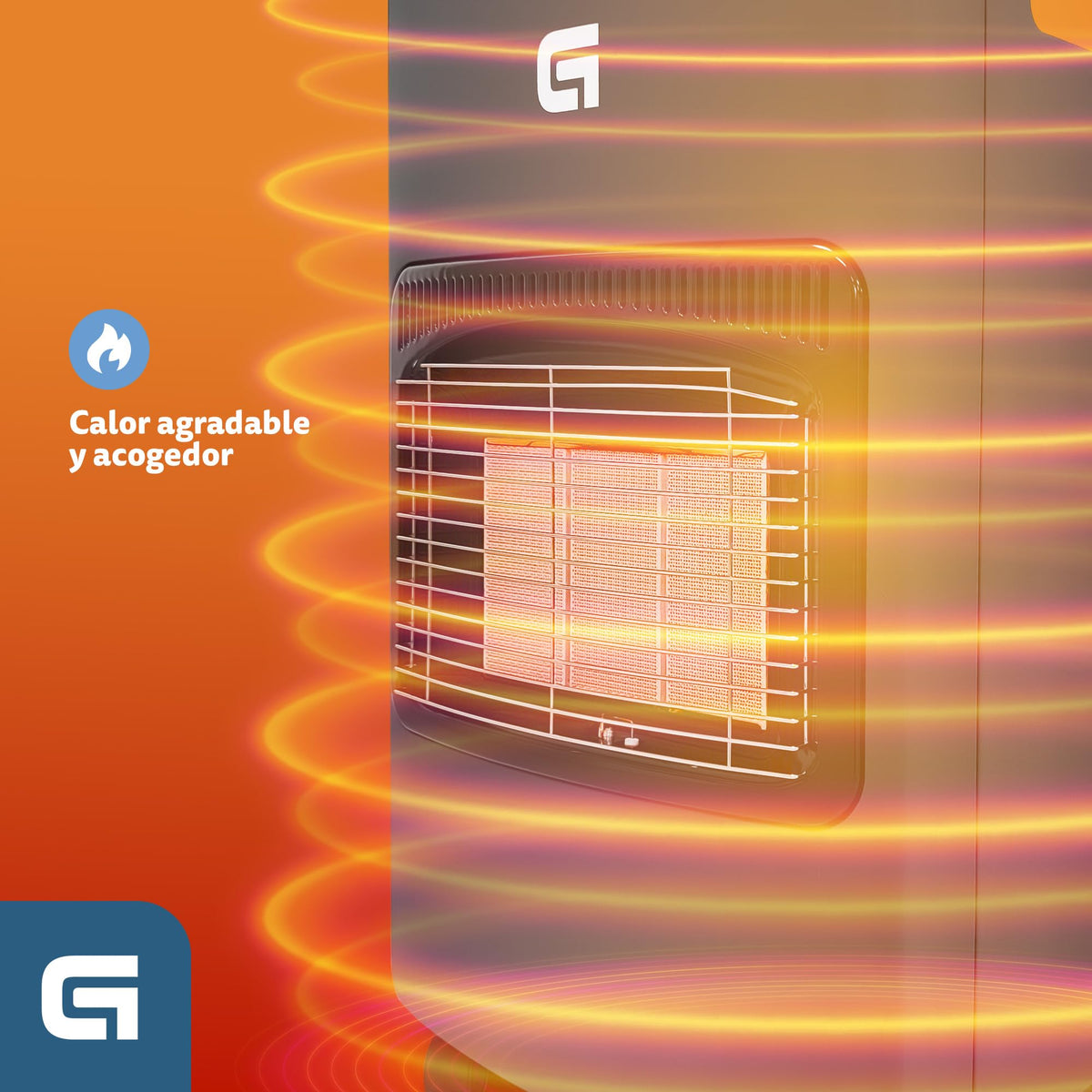 Estufa de gas butano cerámica 4200 W con regulador Grunkel CT-HEAT42PLUS