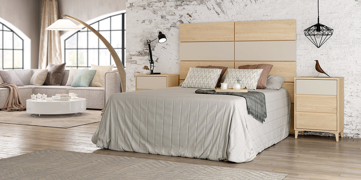 Cabezal GRECCO GHIO de Muebles Azor en Roble/Perla (composición 29)