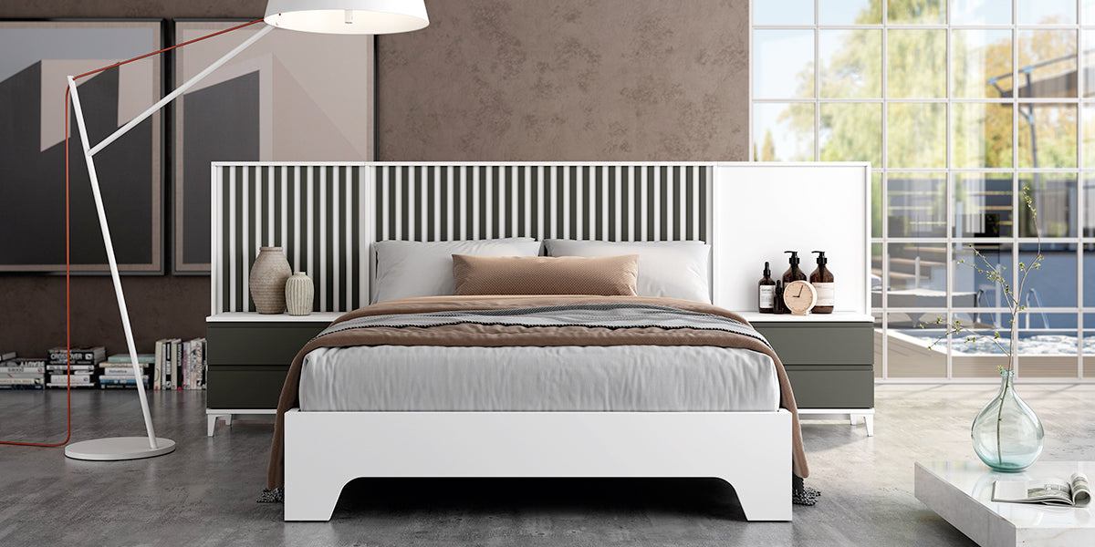 Cabezal MINIX GHIO de Muebles Azor en Blanco/Grafito (composición 38)