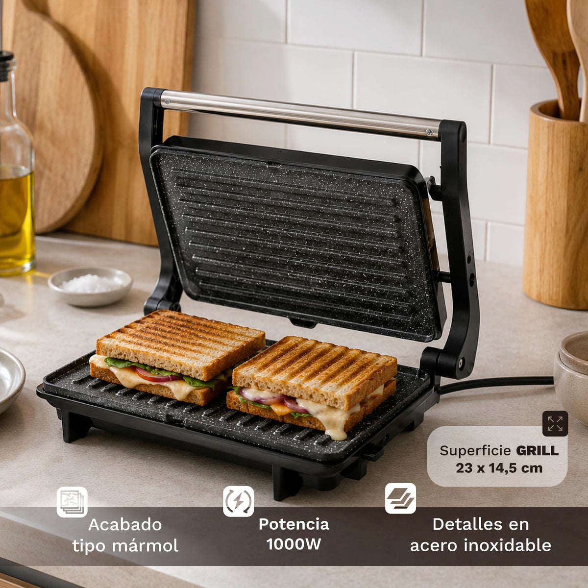 Mini grill eléctrico Grunkel GRL-MARBLE
