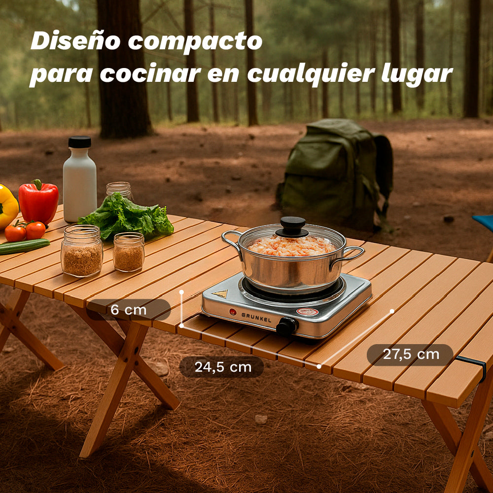 Hornillo eléctrico inoxidable Grunkel EHP-118INOX