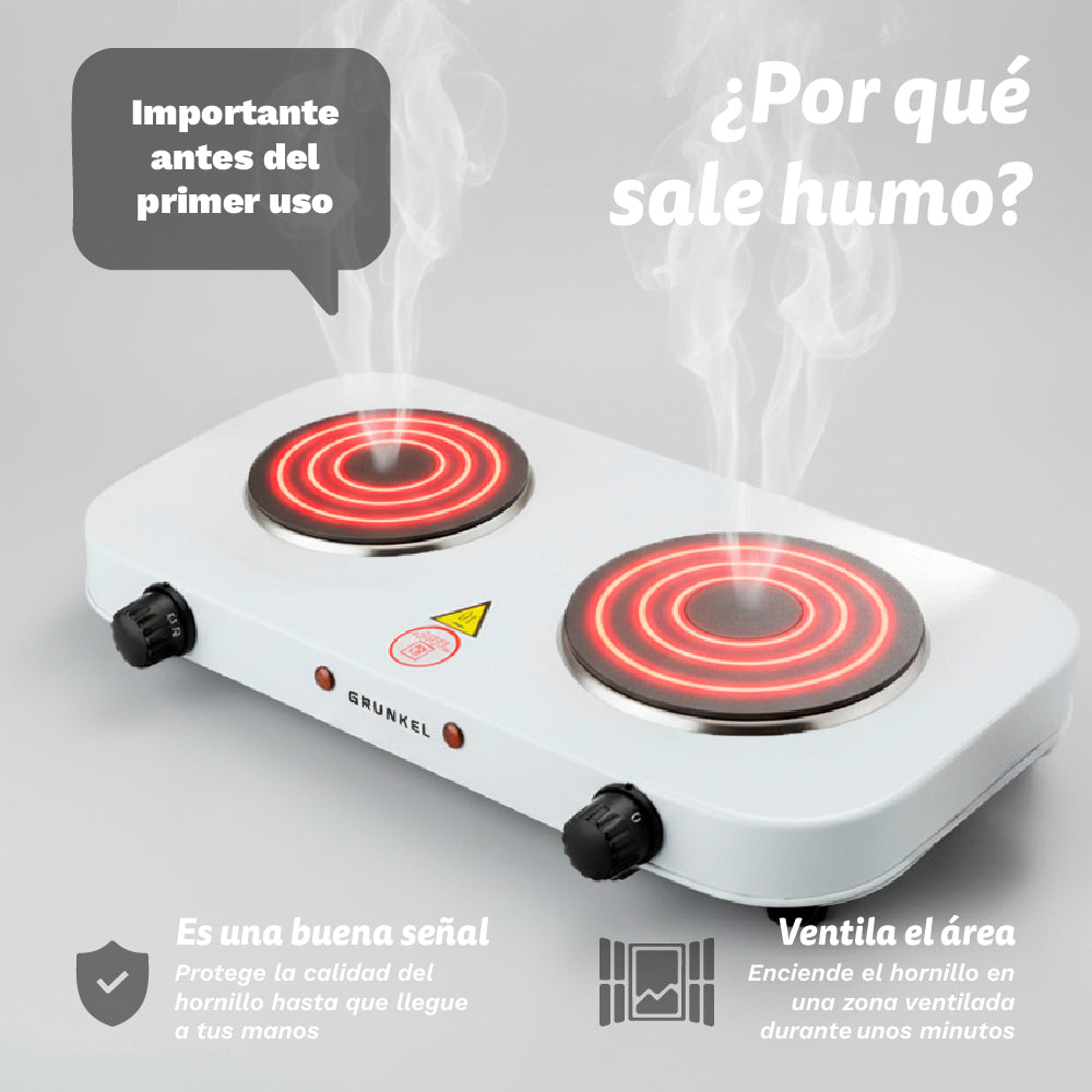 Hornillo eléctrico doble Grunkel EHP-218