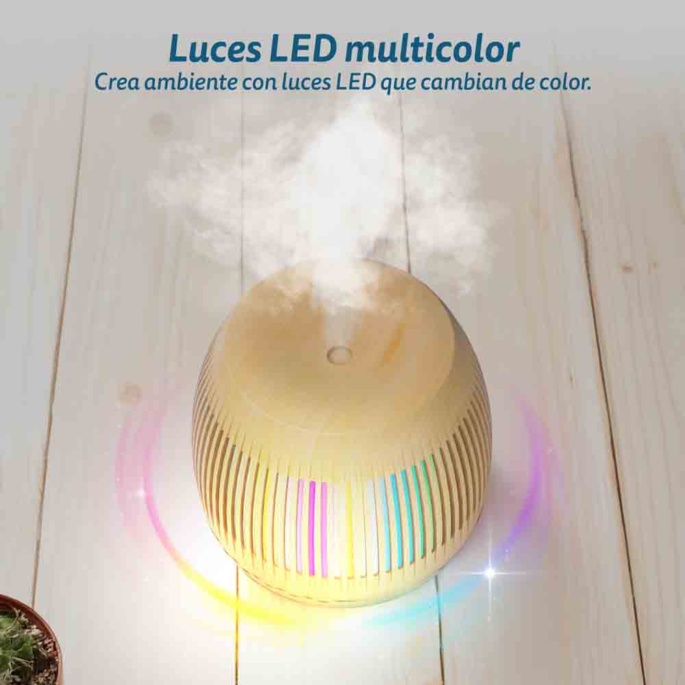 Humidificador difusor de aromas 400 ml Grunkel ESN-400M madera