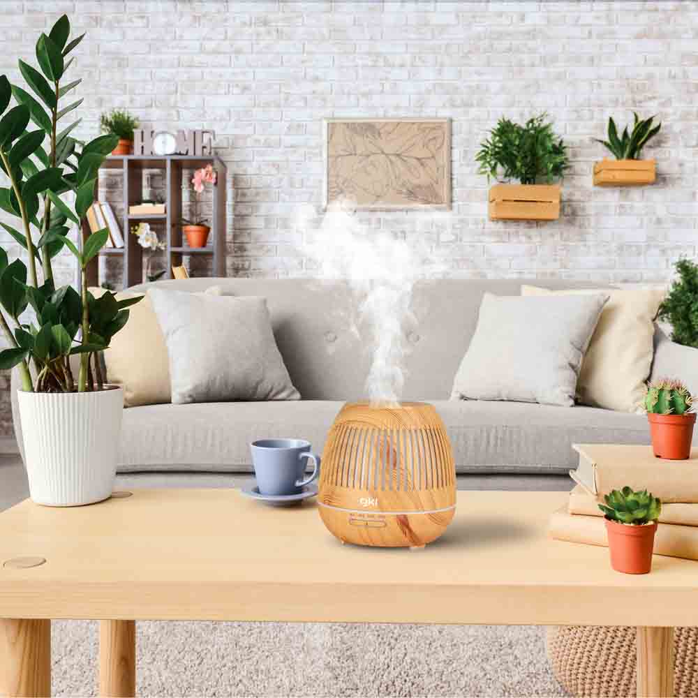 Humidificador difusor de aromas 400 ml Grunkel ESN-400M madera