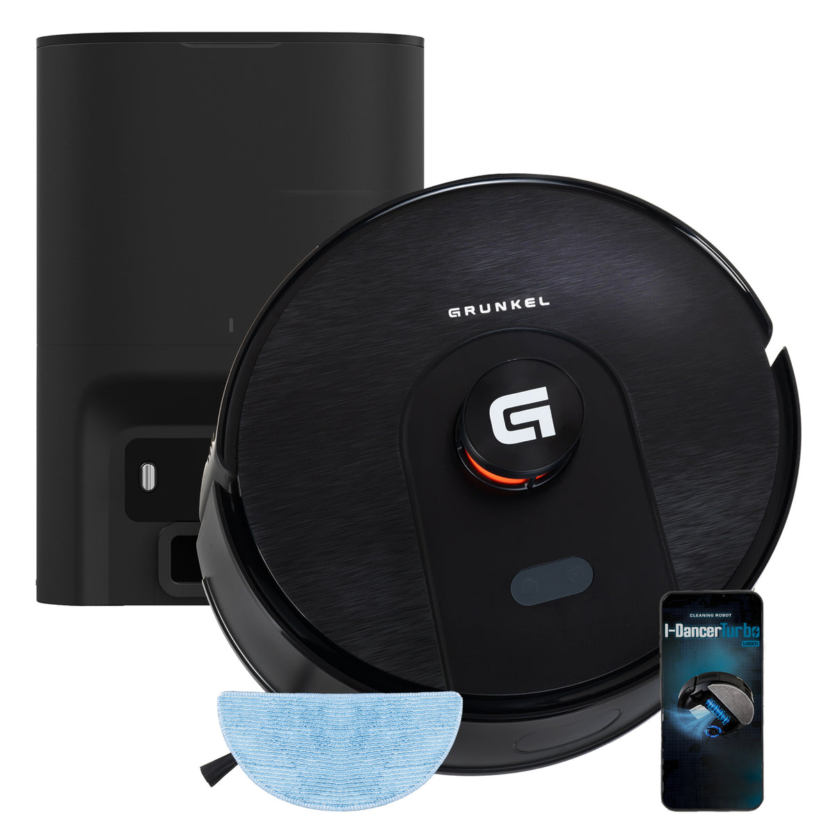 Robot aspirador láser con base de autovaciado Grunkel I-DANCERTURBOLASERDUST