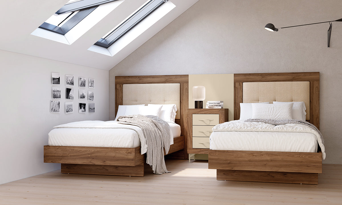 Cabezal SCARLET 90/105 JORDAN evo de Muebles Azor en Java/Perla/Textil Tierra (composición 22)