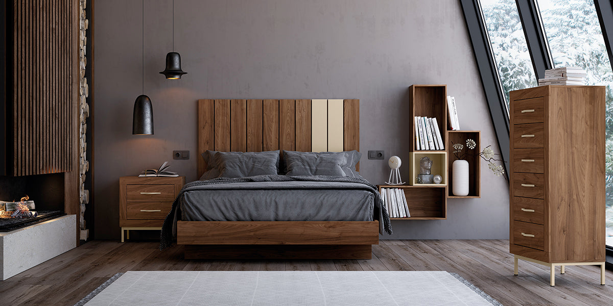 Cabezal STUA JORDAN evo de Muebles Azor en Java/Perla (composición 30)