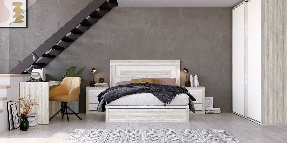 Cabezal VOGUE JORDAN evo de Muebles Azor en Artic/Soul Blanco (composición 33)