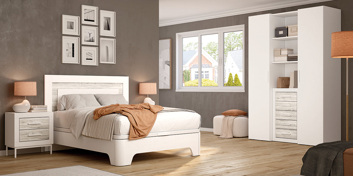 Cabezal VOGUE JORDAN evo de Muebles Azor en Soul Blanco/Artic (composición 60)