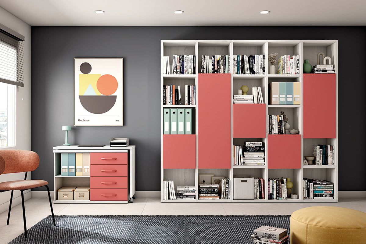 Mesa giratoria IZQUIERDA de Muebles Azor, colección juvenil LIDER go, en el dormitorio L272