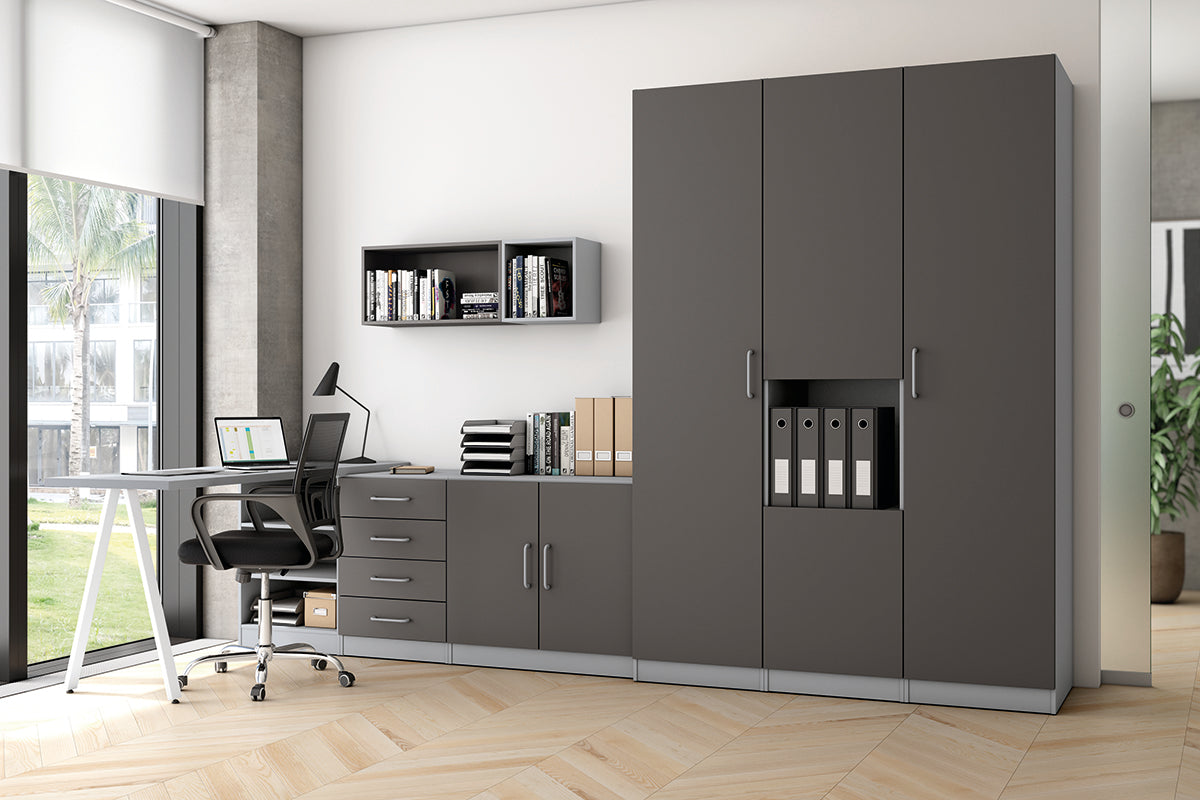 Armario 1 puerta alto 238,5 cm de Muebles Azor, colección juvenil LIDER go, en el dormitorio L273