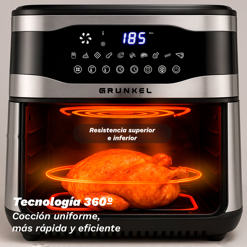 Freidora aire 9 L Grunkel MAXISTEELFRYER