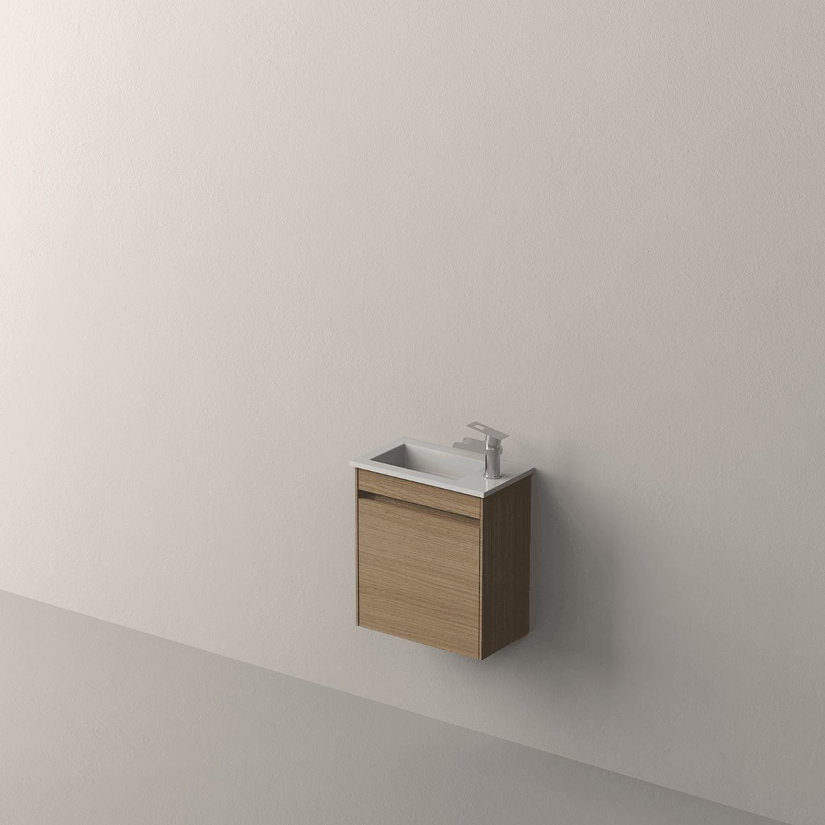 Mueble lavamanos Mini madera Honey con lavabo - NOFER